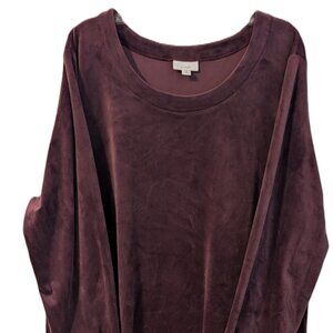 J. Jill Pure Jill Velour A Line Dress with pockets